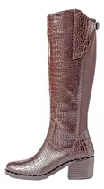 Comprar Botas Caña Alta Saverio Di Ricci Piel Croco Jena.