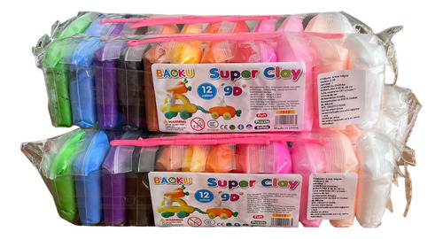 Súper Clay 60 Pzas Variedad De Colores Varios