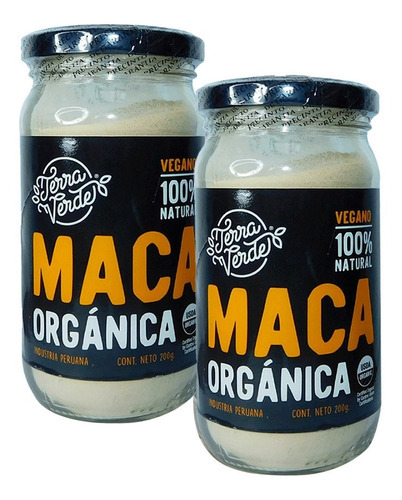 Maca Peruana Orgánica 200 Grs X 2 Terra Verde Super Alimento Sabor Natural