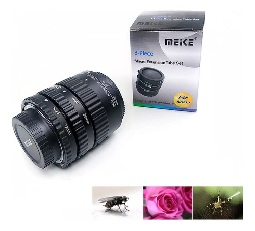 Tubo Macro Extensor Para Dslr Nikon Af C/ Baioneta Metal C2