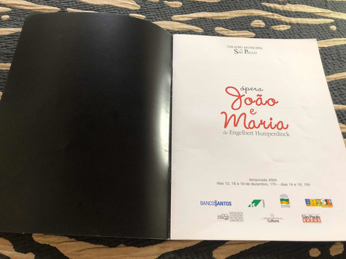 Revista Programa Show Da Ópera João E Maria De Engelbert H (Usado)