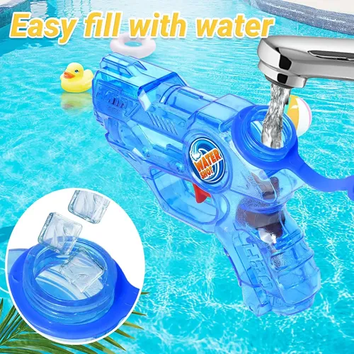 Mini pistola de agua 8pcs - playa niños juguetes de agua de plástico transparente pequeña pistola de agua mini pistola de agua color mezcla de pelo | Bodega Aurrera en línea