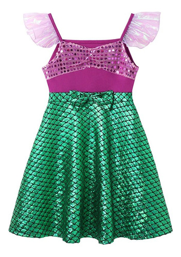 Vestido De Princesa Para Niñas, Cosplay Infantil Ariel Mirab