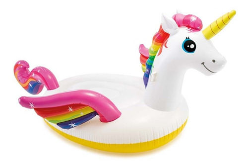 Boia Inflável Unicórnio Gigante Intex Piscina Pvc 287cm