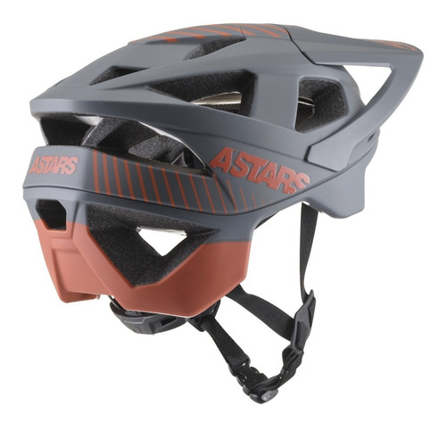 Casco Alpinestars Vector Pro - Delta Cool Gray Brith Red Mat