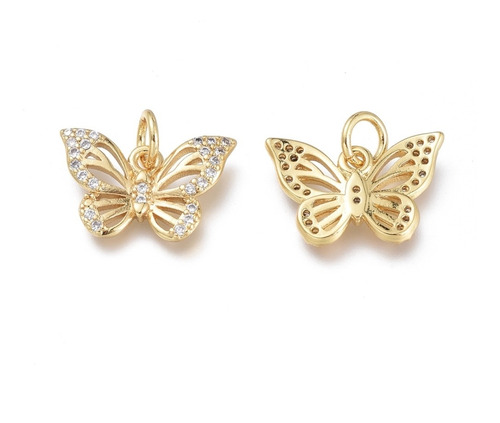 Dije Mariposa Laminado Oro 18k Kilates Goldfilled Circones