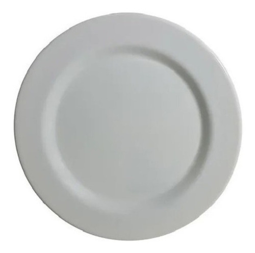 Imagen 2 de 3 de Plato Llano Redondo 25 Cm 10 Blanco Melamine Melamina