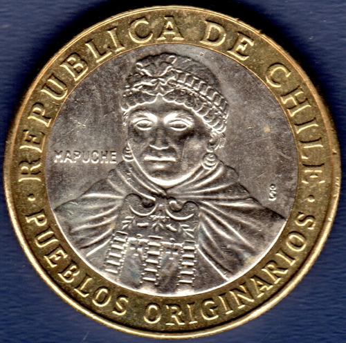 100 Pesos 2012 Moneda De Chile Mujer Indigena Mapuche