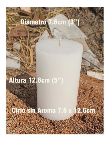 Imagen 2 de 3 de Cirios 7.6cm Diam X 12.6cm Altura Decor / Paq 10 Pz