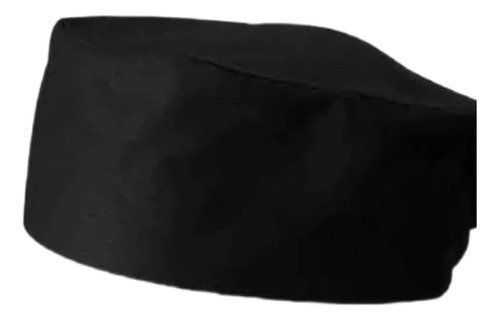 Gorro De Cocina, Cofia Negro Con Elástico Unisex. Chef 