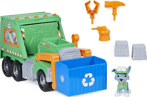 Paw Patrol Camion De Reciclaje Rocky Carga Y Transporta