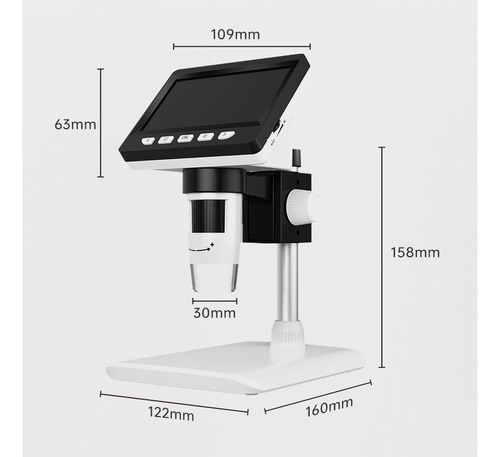 Microscopio Electrónico Académico Con 4.3in Pantal Tft Color