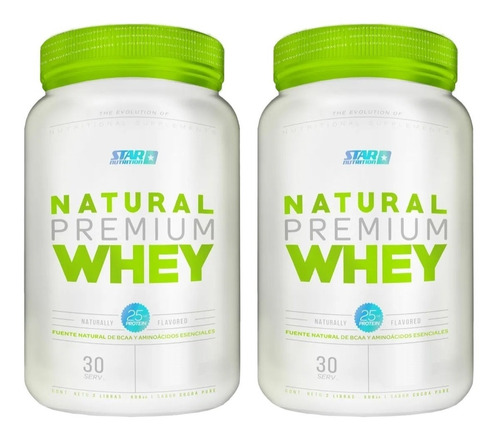 2 Whey Protein Natural  2 Lb Star Nutrition 0 Azucar