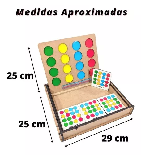 Jogo Pedagógico Sequência Lógica De Cores Gominha Em M.d.f