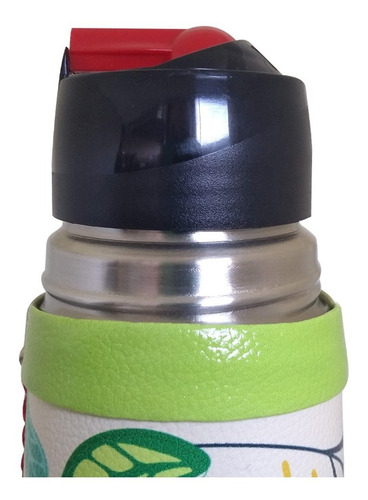 Termo Union Forrado En Ecocuero Verde Modelo Luminox