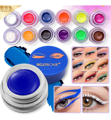 Delineador De Ojos En Gel Eyeliner Larga Duracion Color Fluo