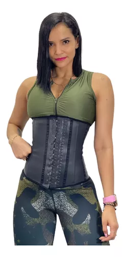 Cinturilla Latex Deportiva Corset Cintura Avispa 3 Broches