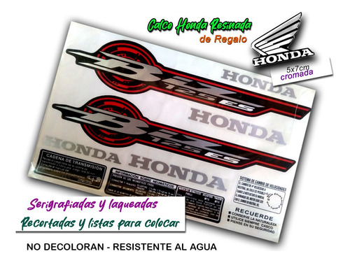 Calcos Tipo Original Honda Biz 125 Es