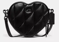Comprar Bolso Crossbody Corazón Acolchado Coach Original Negro Acolchado Negro Negro