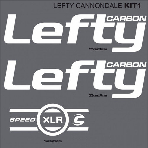 Rojo Cannondale Lefty grandes Decal/Sticker Blanco 