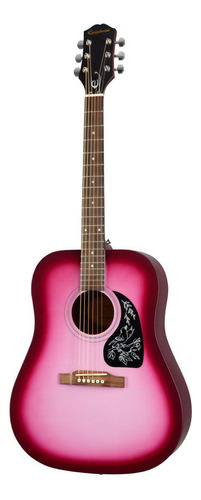 EpiPhone Starling Player Pack Hpp Paquete Guitarra Acústica Color Rosa Orientación De La Mano Derecha