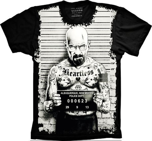 Camiseta Geek Plus Size Breaking Bad Heisenberg Thug Life