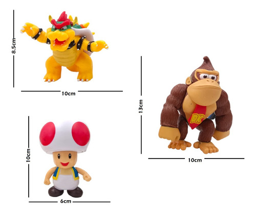 Set 6 Figuras Mario Bros ¡envío Inmediato!