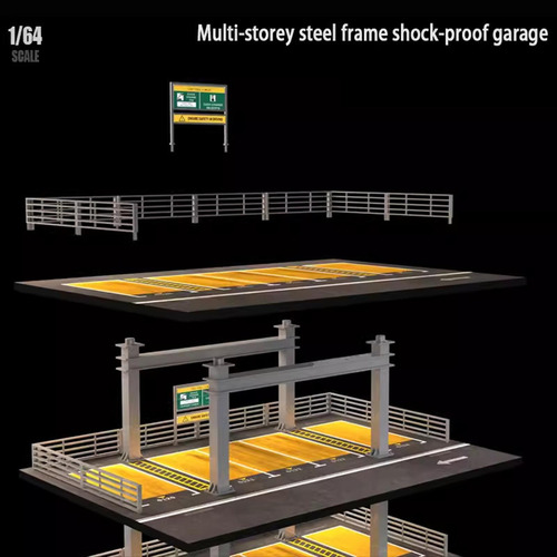 1/64 Diecast Modelo Car Organizer Garage Diorama Display