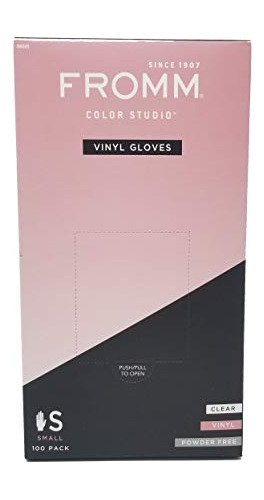 Guantes Desechables De Vinilo Transparente Fromm Color Studi