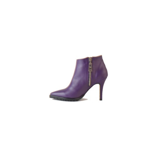 Imagen 6 de 9 de Botas Botinetas De Mujer De Cuero Serpentina - Ferraro -