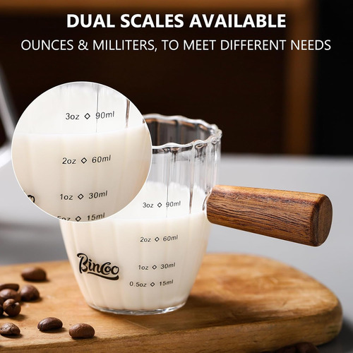 Tazas De Espresso Con Mango De Madera, Vaso De Chupito De Es