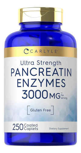 Carlyle Enzimas Pancreatin 3000 Mg Ultra Fuerza 250 Tabletas