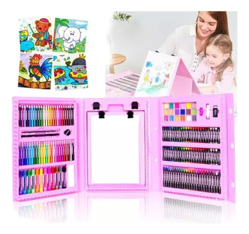 Set De Dibujo Para Niños, Lata De 208 Lápices De Colores