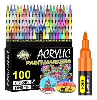 Lápices Con Punta Extra Fina, 100 Colores