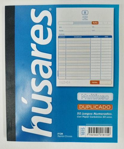 Talonario Husares Multiuso Duplicado X 50 Juegos Numerados