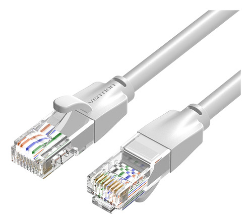 Cable de red Vention Cat6 Certificado - 2 metros - Reforzado - Premium Patch cord - UTP Rj45 Ethernet 1000 MBPS - 250 Mhz - cobre - Pc - Notebook - servidores - camaras seguridad - Gris - IBEHH