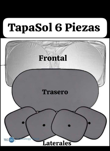 Tapasol 6 Piezas (parabrisas, Vidrio Trasero Y Laterales)
