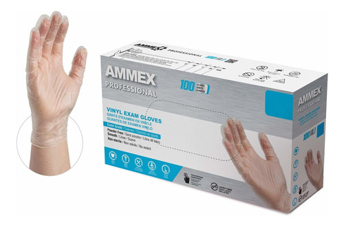 Ammex - Guantes De Nitrilo, Desechables, Sin Polvo, M