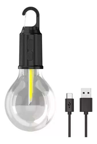 Ampolleta Foco Led Recargable Camping Usb Portatil Decorativ