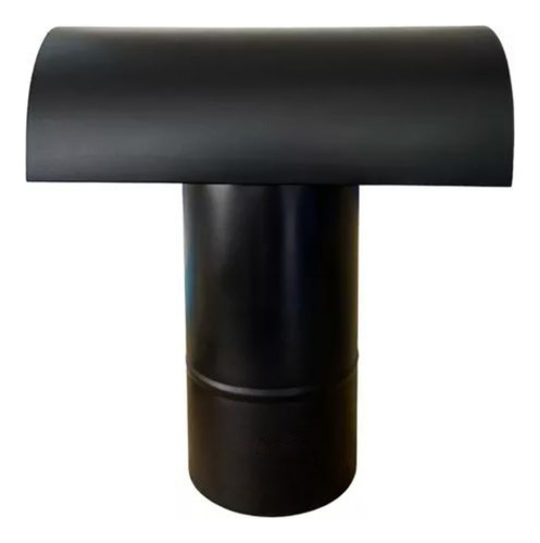 Kit 10 Chapéus T Chaminé P Aquecedor À Gás 75mm Em Aço Preto