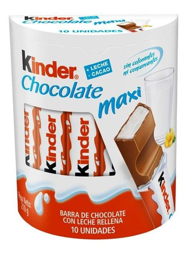 Pack X 6 Unid. Chocolate  Maxi 1 Un Kinder Chocolates