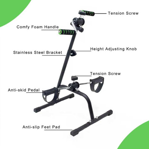 Mini Bike Fisioterapia Bicicleta Portátil Com Apoio De Mãos