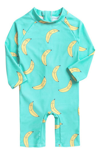 Traje De Baño Enterito Manga Larga Niño Jump Kids Banana