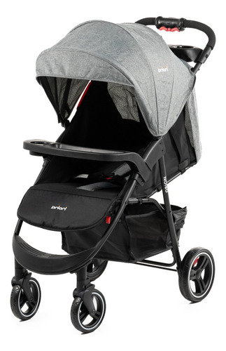 Cochecito De Paseo Priori Orion Liviano Color Gris Chasis Negro