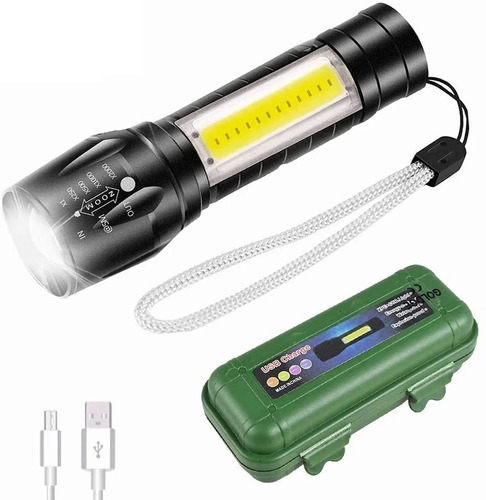 Lampara Tactica Recargable Led 2000l Linterna 10 Pza Mayoreo