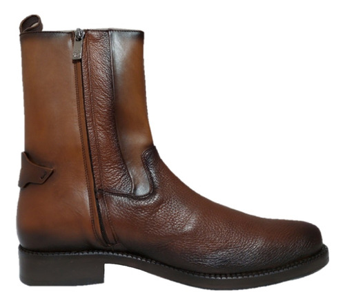 Botin De Vestir Hombre Franco Cuadra Oval Venado Almendra