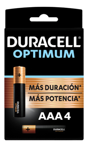 Pilas Aaa Duracell Optimum 4 Piezas Alcalina  41333041421