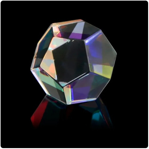 Prisma Óptico Pentagonal Dispersión Rgb Dicróico Cristal 2cm