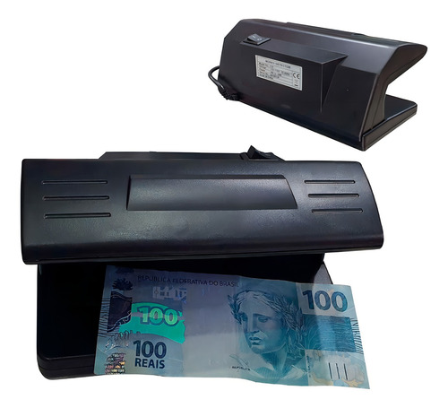 Detector Nota Falsa - Lâmpada Uv 4w - Bivolt - Preto