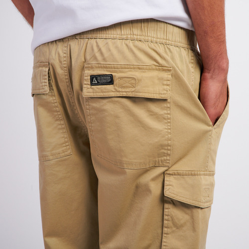 Pantalón Hombre Kevingston Cargo Bower Liso Camel Gastado